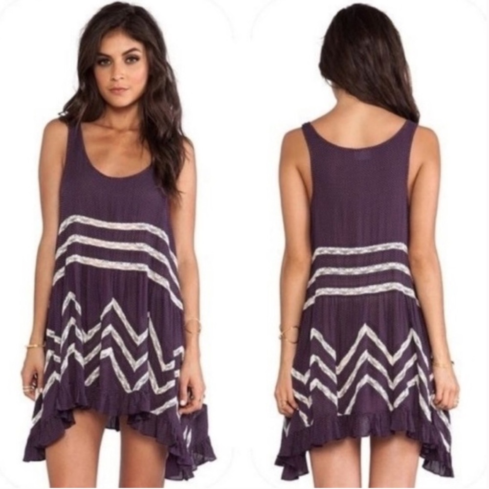 Free People Voile & Lace Trapeze Slip Dress